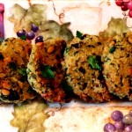 Crispy Quinoa Cakes w Currants n Toasted Pine Nuts