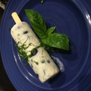Greek Yogurt Pops - Blueberry Lemon Basil