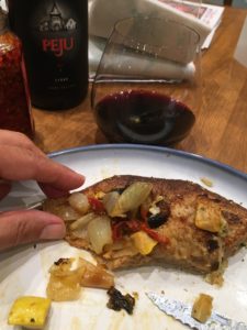 Red Wine and Whole Wheat Ratatouille Pizza with Smoked Mozzarella