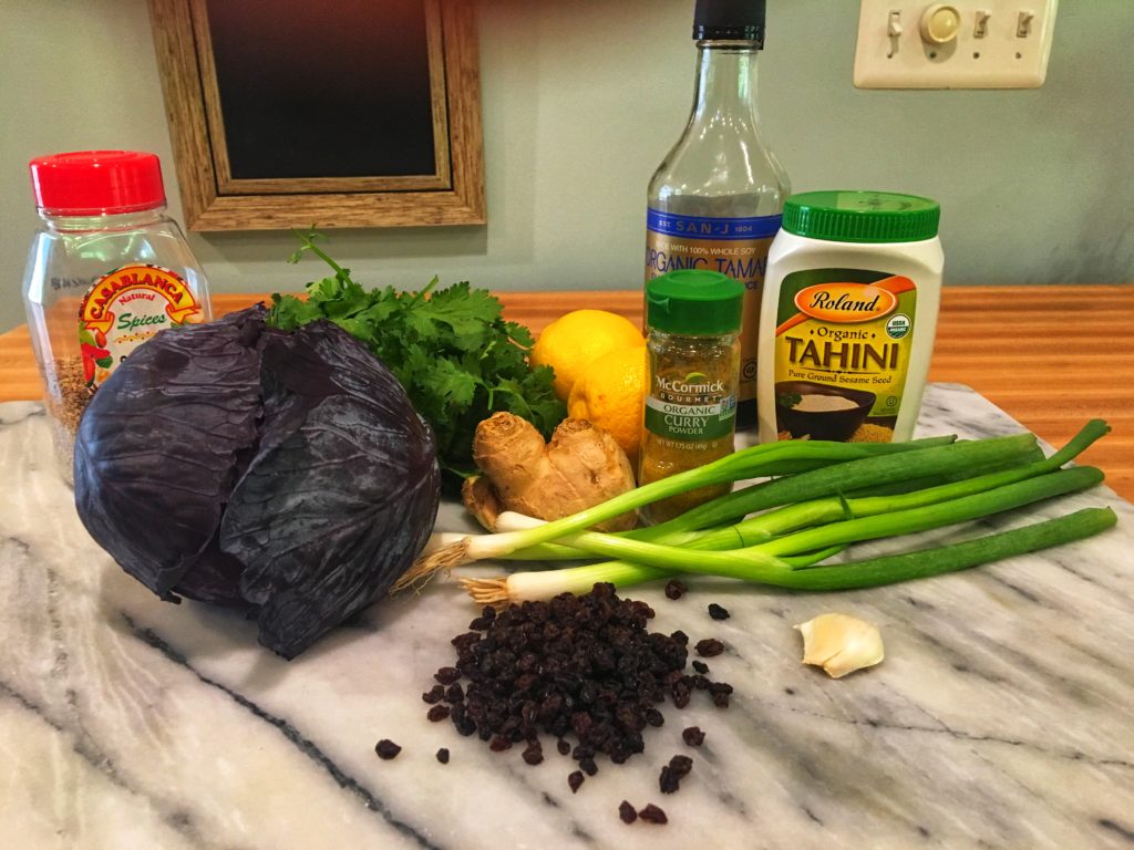 Purple Cabbage Slaw Ingredients