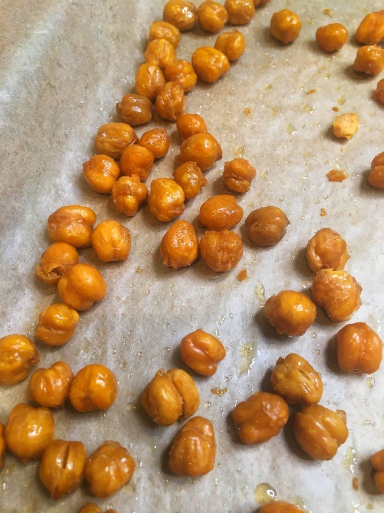 Oven Roasted Sesame Chickpeas