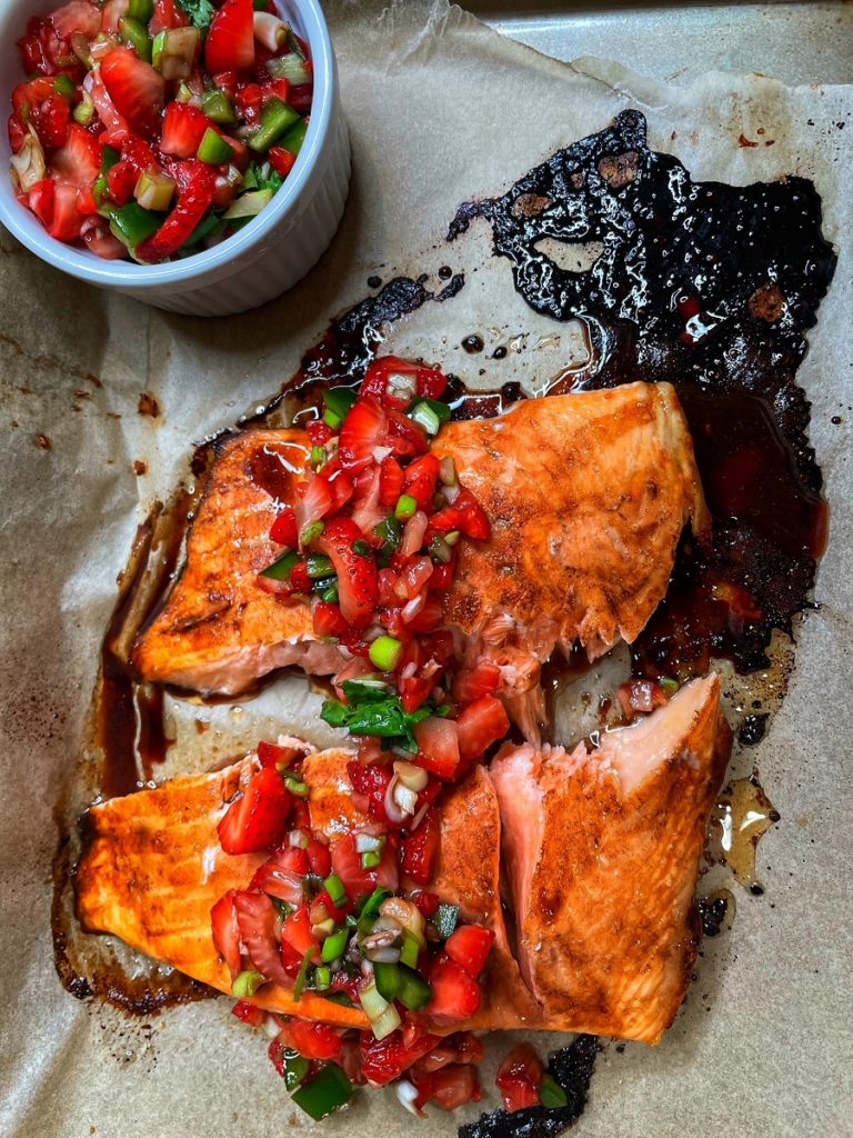 Salmon Strawberry Jalapeno Chutney