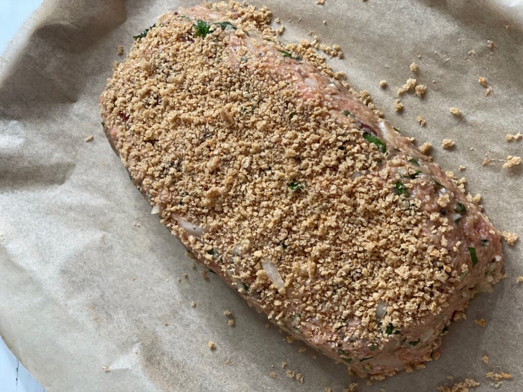 Turkey Meatloaf Ready for Oven