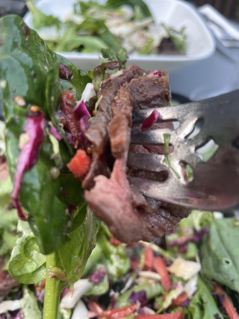 Grass Fed Beef on Salad