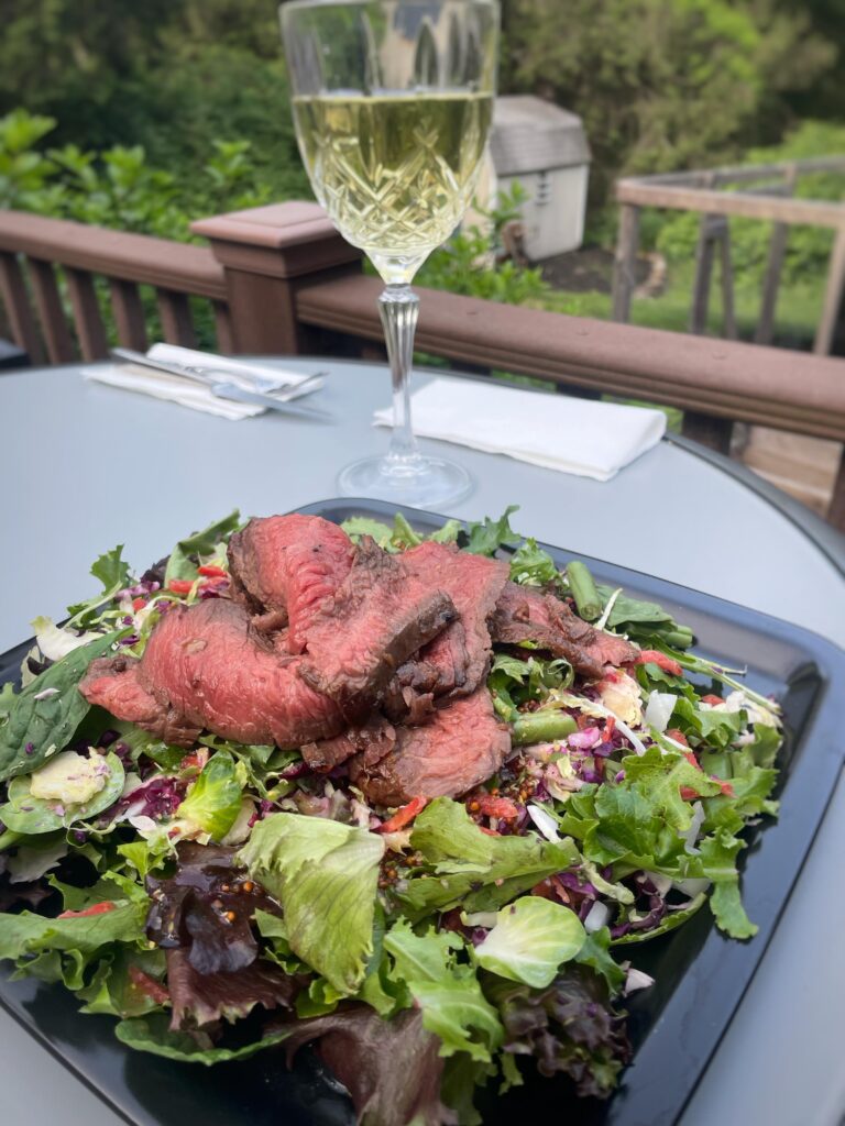 Grass Fed Flank on Salad