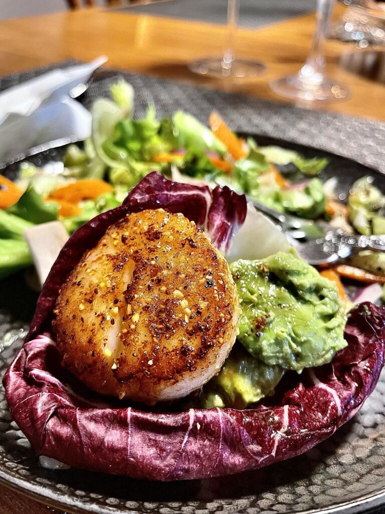 Scallop Avocado Radicchio