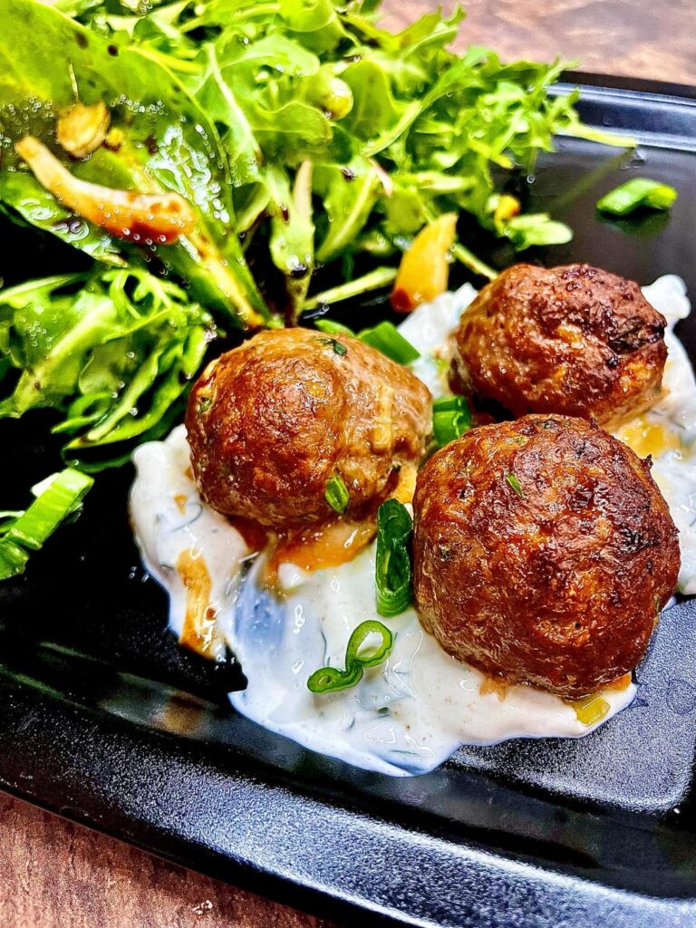 Moroccan Lamb Meatballs with Tzatziki