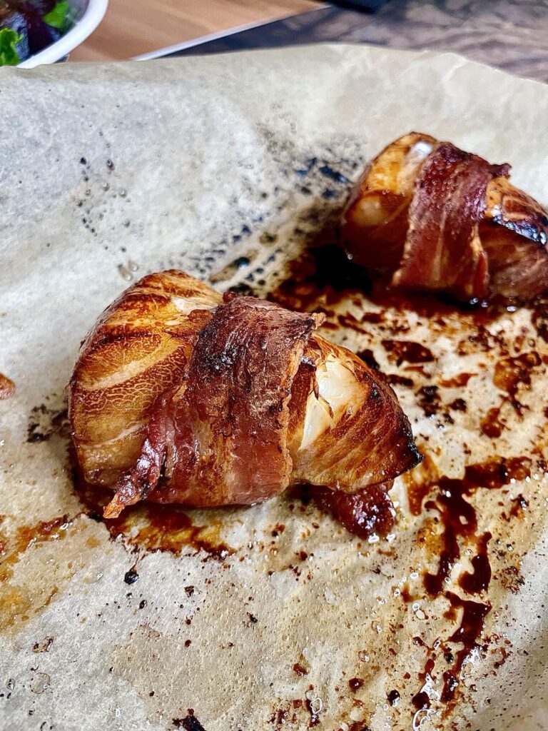 Roasted Bacon Wrapped Chilean Sea Bass